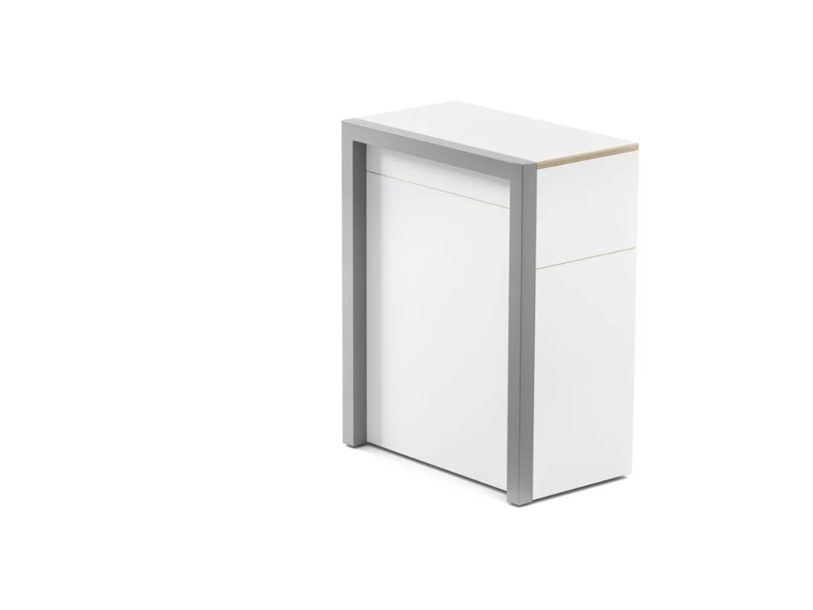 Schreibsekretär mit ausziehbarer Arbeitsfläsche und Schubladen-Vollauszug links ─ Weiß | Country Living ─ Alwin’s Secretary The Idealist