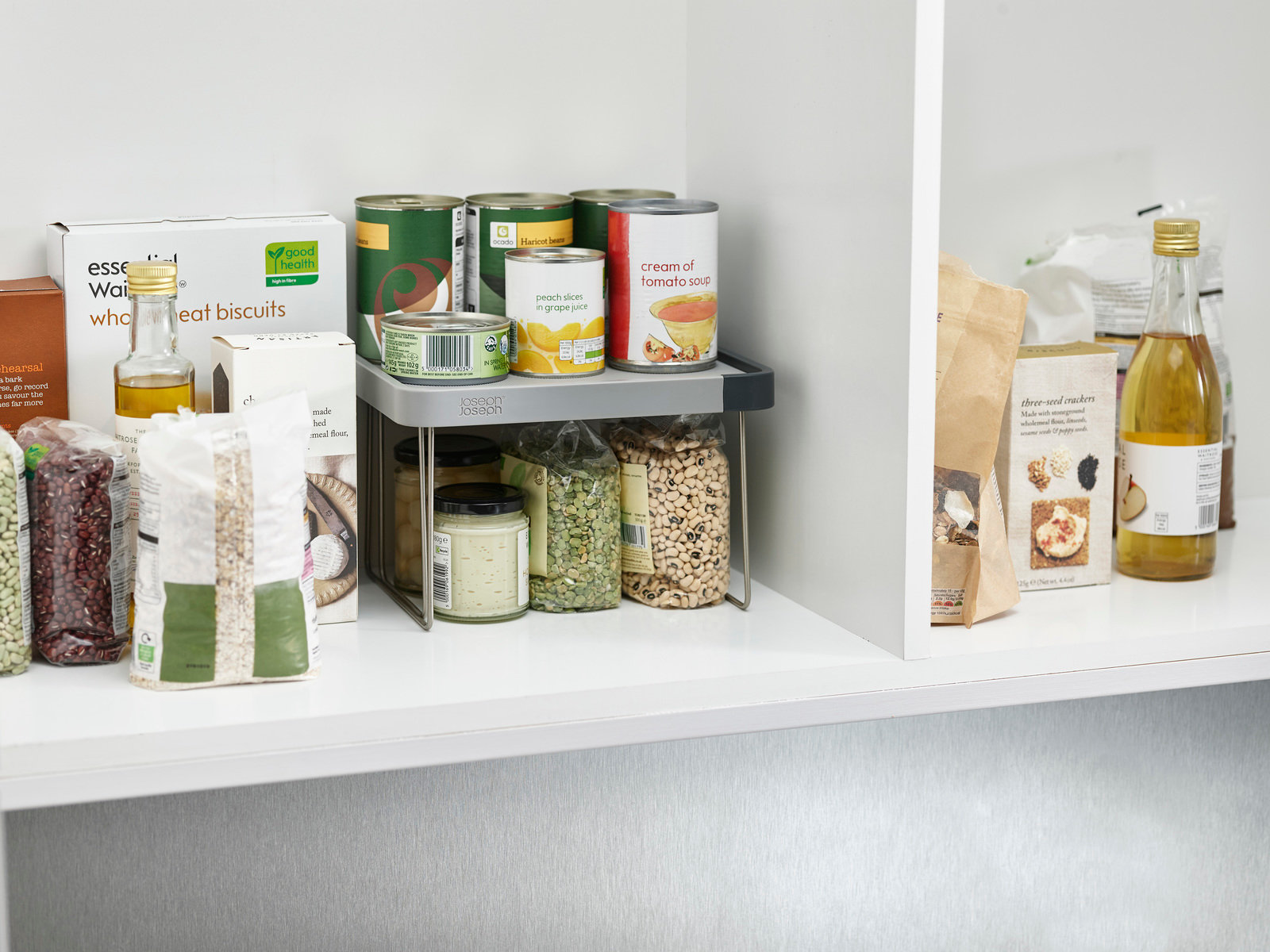 Kompakter und gestufter Organizer für die Aufbewahrung und Organisation von Küchenschränken | CupboardStore