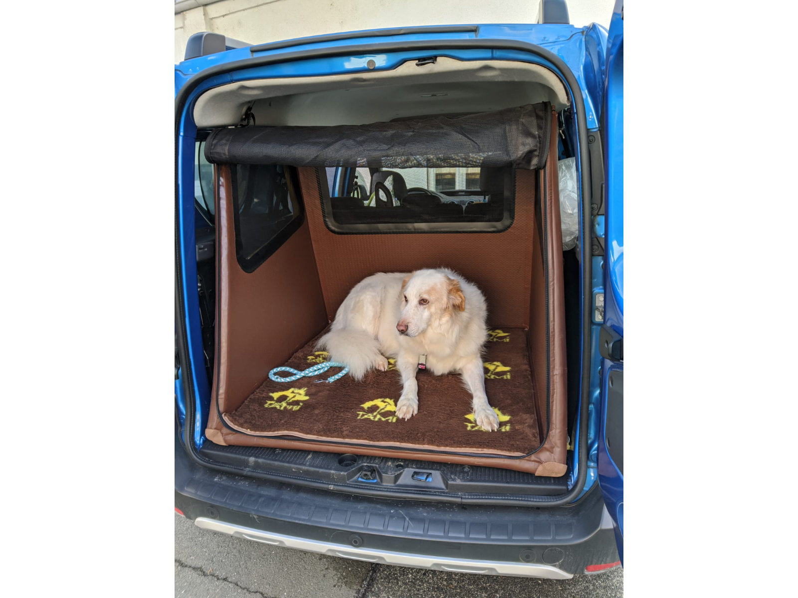 Kofferraum-Hundebox Transportbox Größe S-XXL - aufblasbar mit Airbagfunktion Tami für Auto und Home