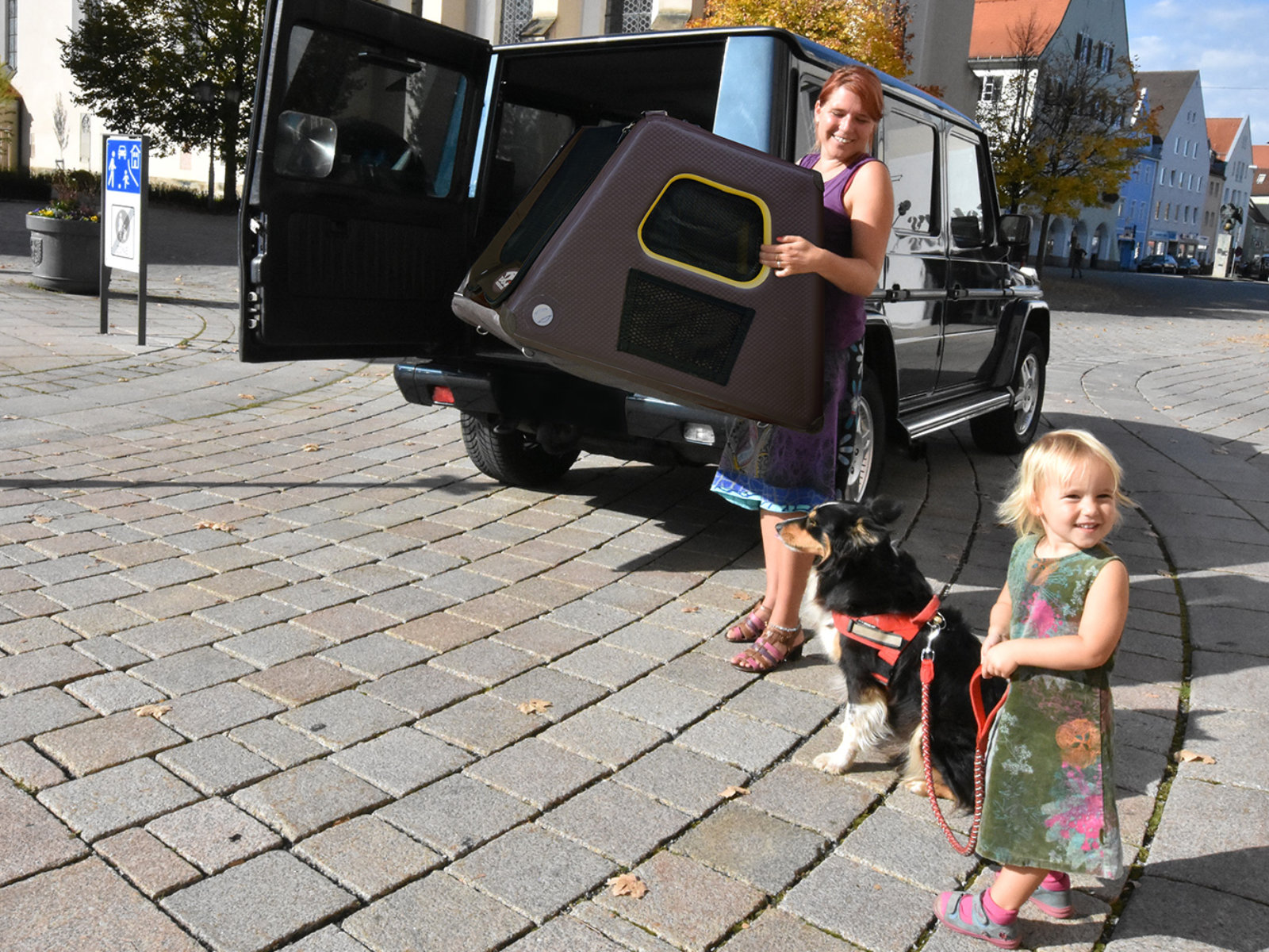 Kofferraum-Hundebox Transportbox Größe S-XXL - aufblasbar mit Airbagfunktion Tami für Auto und Home