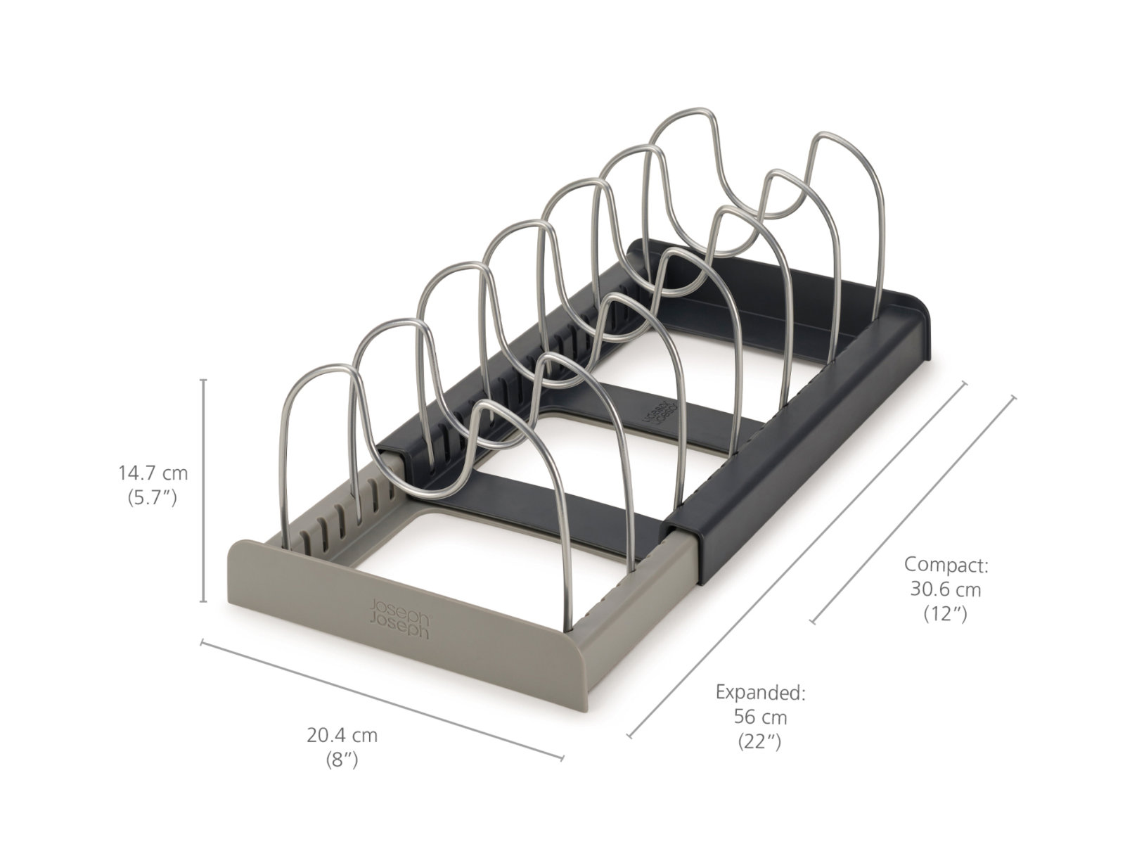 Erweiterbarer Kochgeschirr-Organizer |  DrawerStore Exp Cookwareorganizer