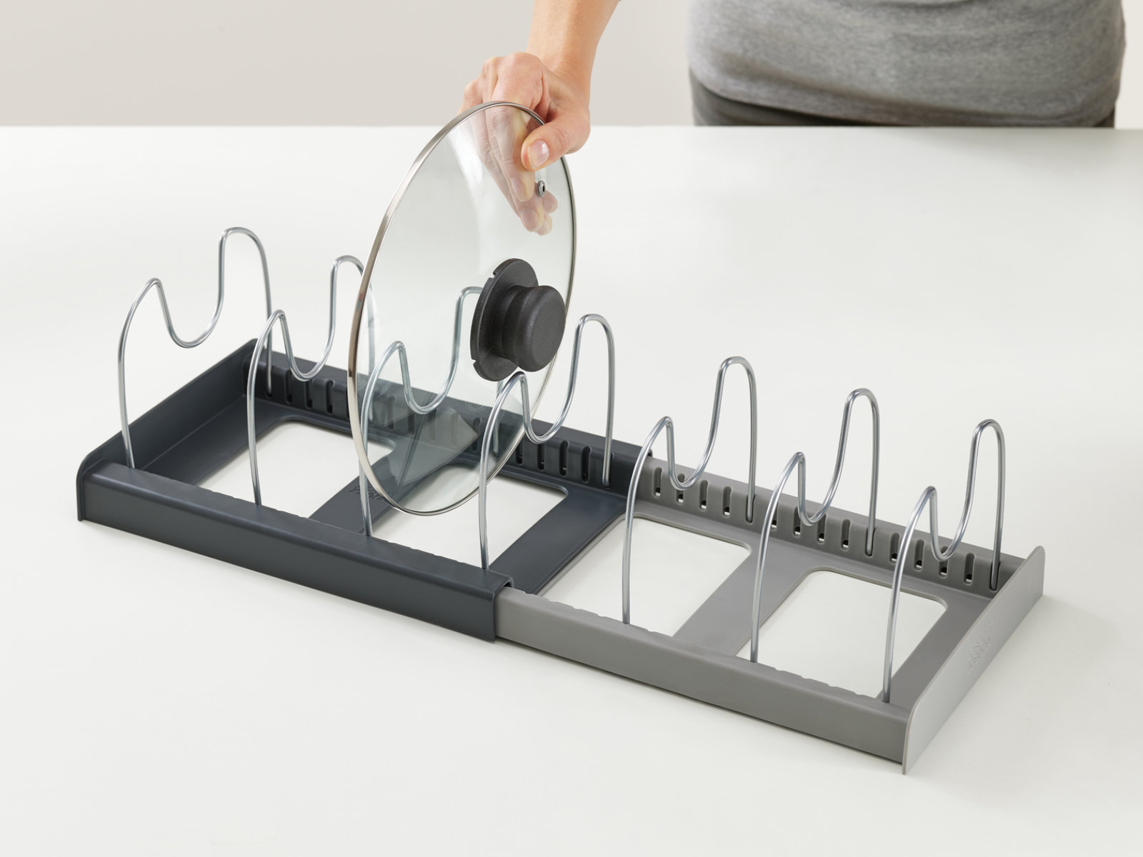 Erweiterbarer Kochgeschirr-Organizer |  DrawerStore Exp Cookwareorganizer