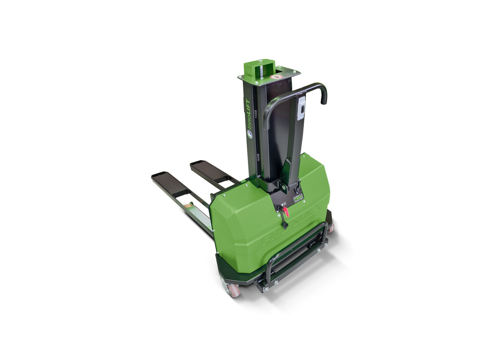 InnoLIFT® IS600.700 │Patentierter Selbstverladender Mitnahmestapler ─ Elektro-Hochhubwagen ─ Tragfähigkeit 600 kg, Ladehöhe 600 mm│Frendix