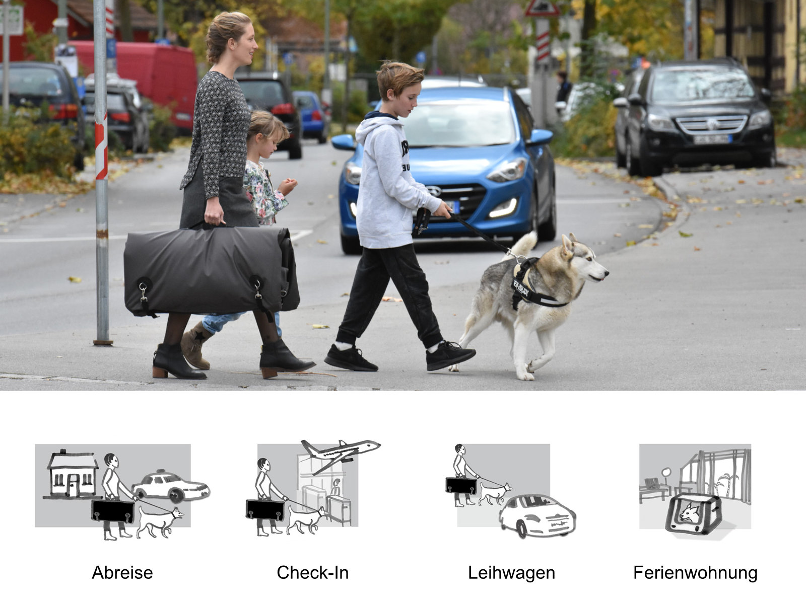 Kofferraum-Hundebox Transportbox Größe S-XXL - aufblasbar mit Airbagfunktion Tami für Auto und Home