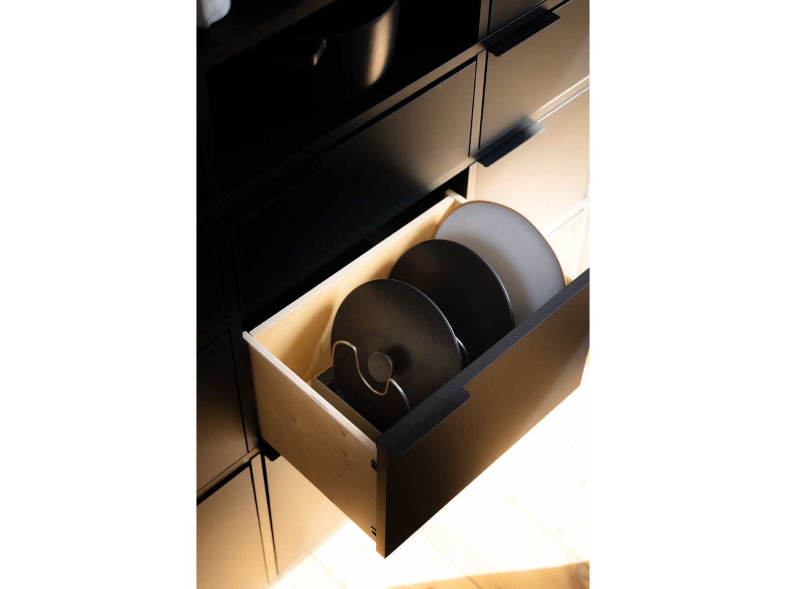 Erweiterbarer Kochgeschirr-Organizer |  DrawerStore Exp Cookwareorganizer