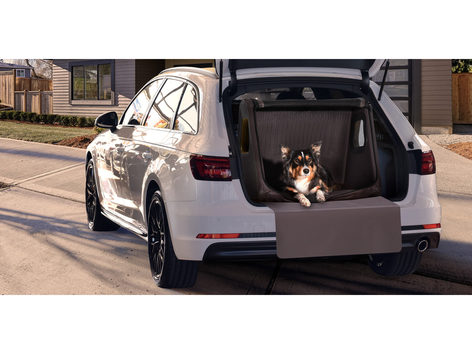 Kofferraum-Hundebox Transportbox Größe S-XXL - aufblasbar mit Airbagfunktion Tami für Auto und Home