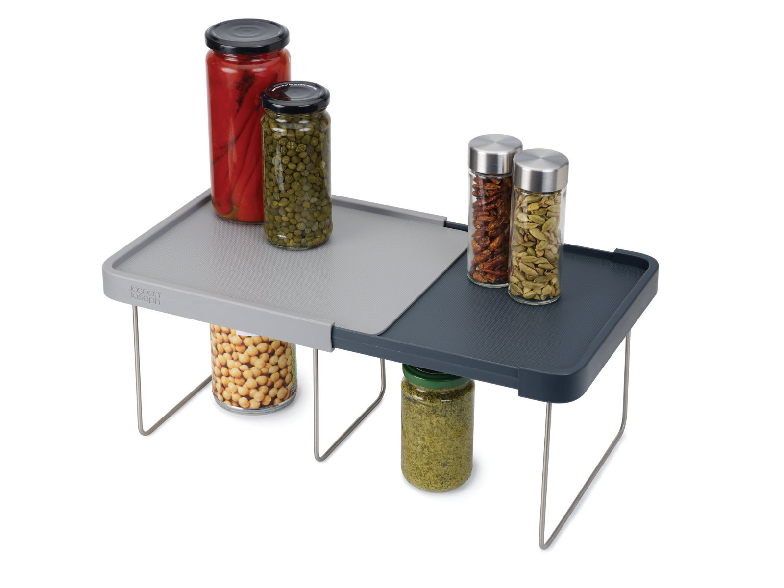 Kompakter und gestufter Organizer für die Aufbewahrung und Organisation von Küchenschränken | CupboardStore