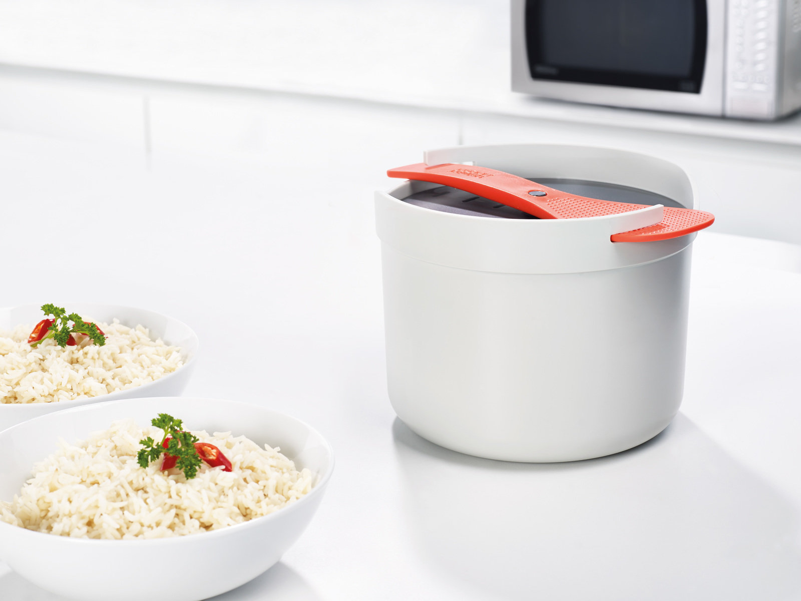 Mikrowellen-Reis- und Getreidekocherset 4-teilig | M-Cuisine Ricecooker