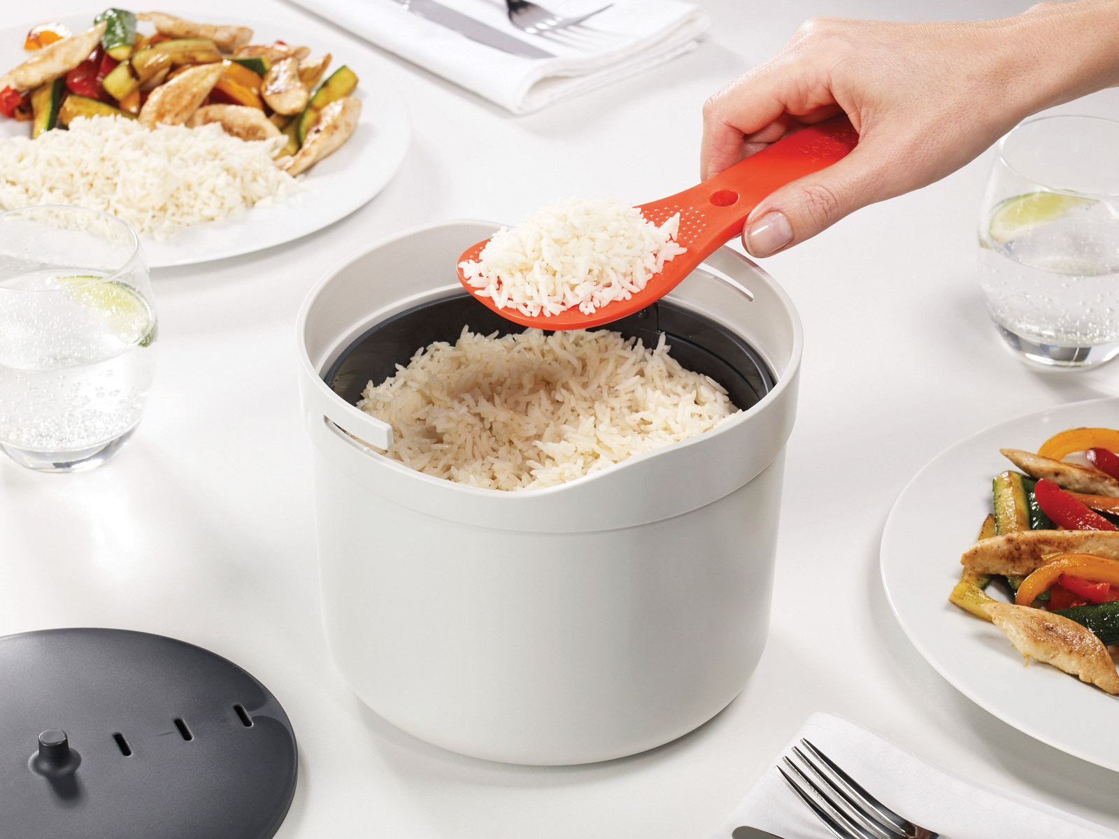 Mikrowellen-Reis- und Getreidekocherset 4-teilig | M-Cuisine Ricecooker