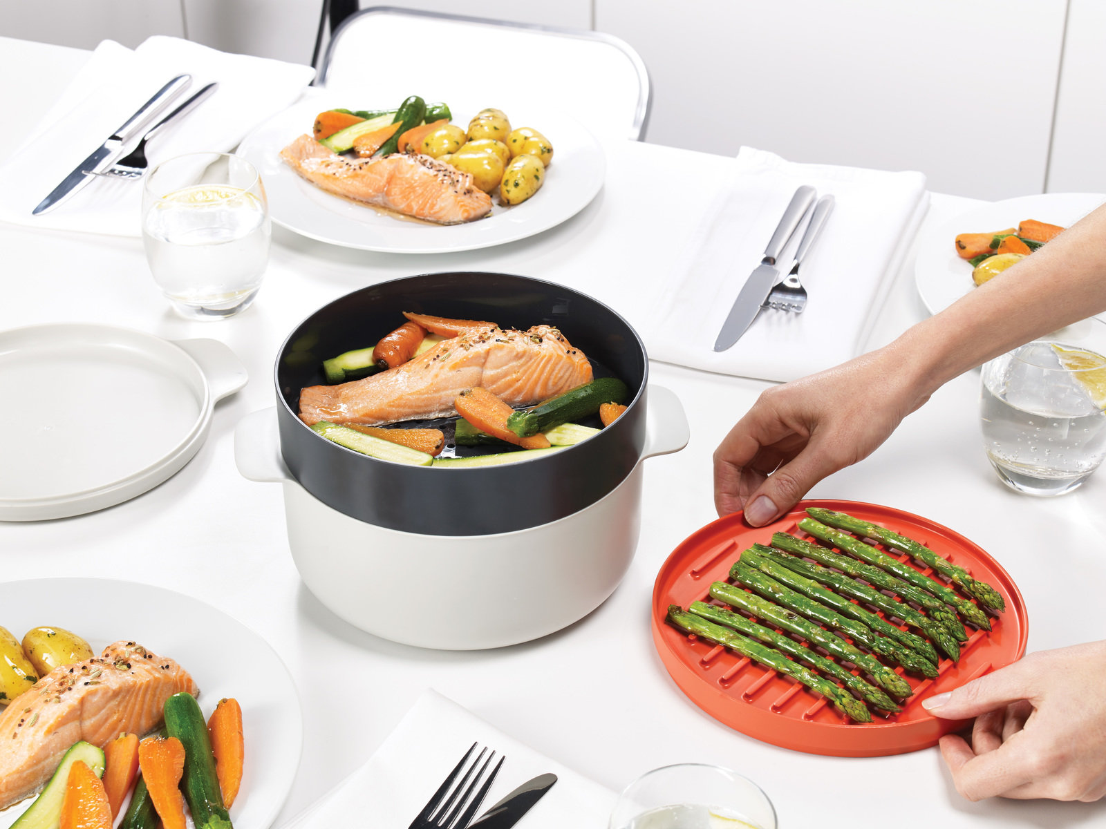 4-teiliges Mikrowellenkochset | M-Cuisine Stack-Set