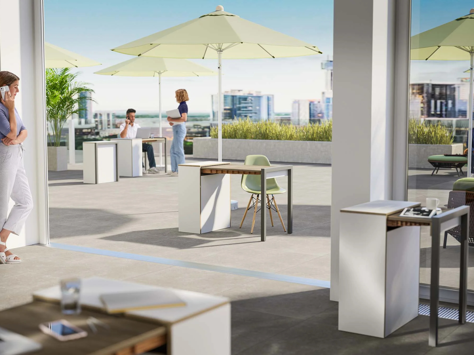 Schreibsekretär mit ausziehbarer Arbeitsfläsche und Schubladen-Vollauszug links ─ Weiß | Country Living ─ Alwin’s Secretary The Idealist