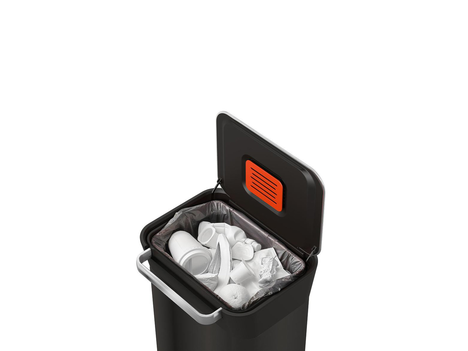 30 L Abfalleimer mit integrierter Abfallpresse | Titan
